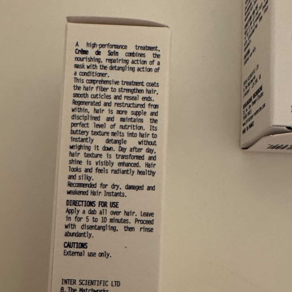 Creme de Soin Nourishing Hair Mask Sample Set - Picture 4 of 4